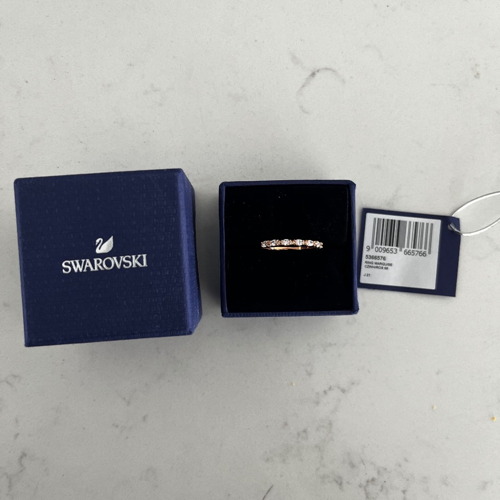 Brand new with tags Swarovski rose gold ring (size 58)